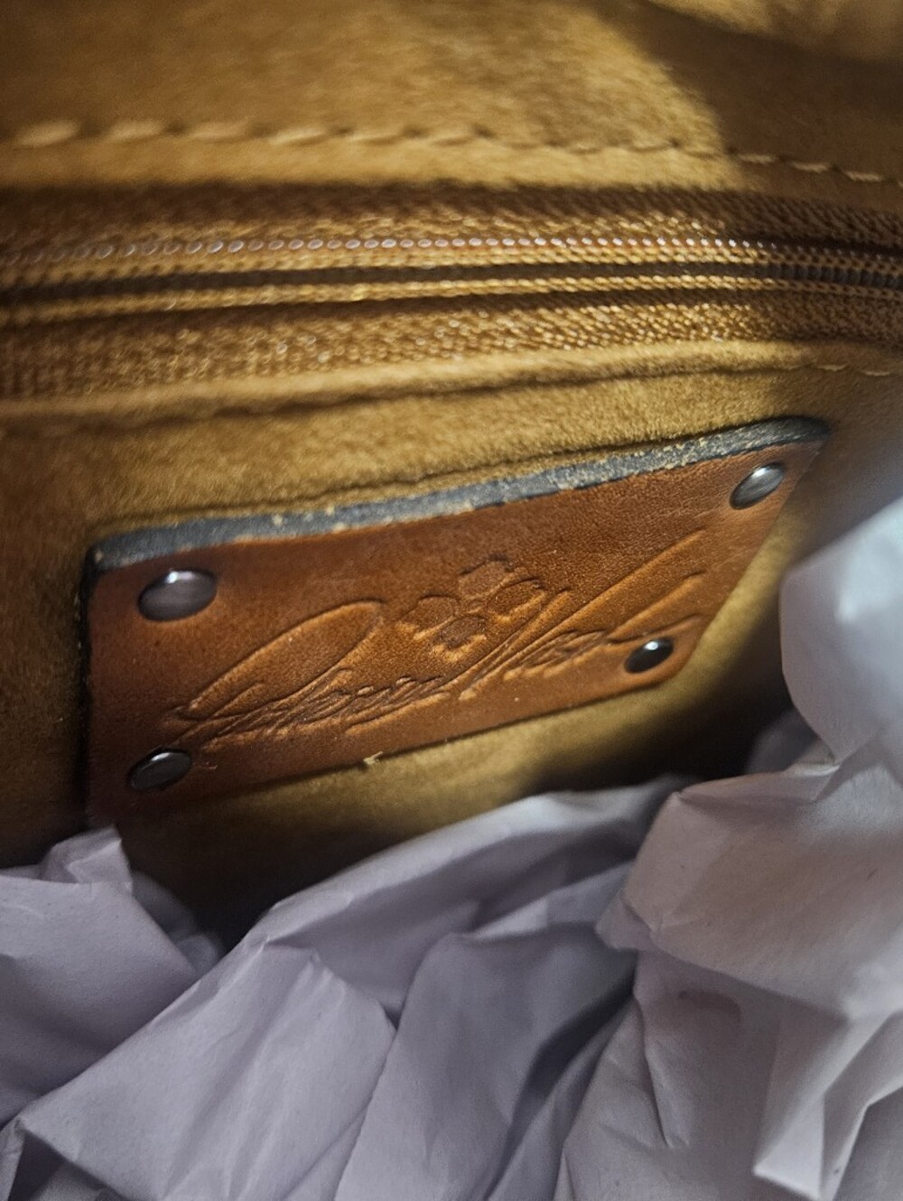 Patricia Nash Papaya Croc-Embossed Crescent Shoulder Bag - NEW - Picture 9 of 14